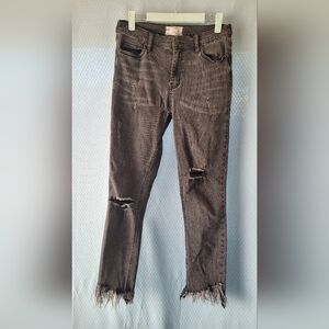 Free People Distressed Women Cropped Jeans 28